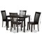 Baxton Studio Erion Modern and Contemporary Dark Brown Finished Wood 5-Piece Dining Set 184-11426-8026-Zoro - alternate 6